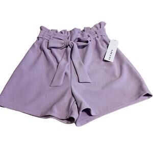 ShoSho High-waisted Sculpting Shorts with Tie Belt.. Size MD.. Lavender..